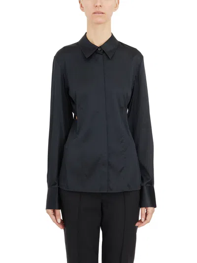 Helmut Lang Black Silk Shirt For Women