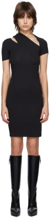 Helmut Lang Black Slash Tee Midi Dress In Black - 001