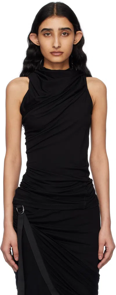 HELMUT LANG BLACK SLEEVELESS WIND TOP