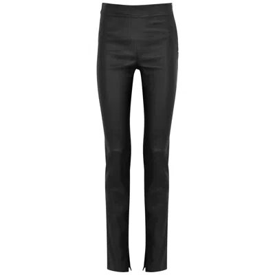Helmut Lang Black Slim-leg Leather Trousers