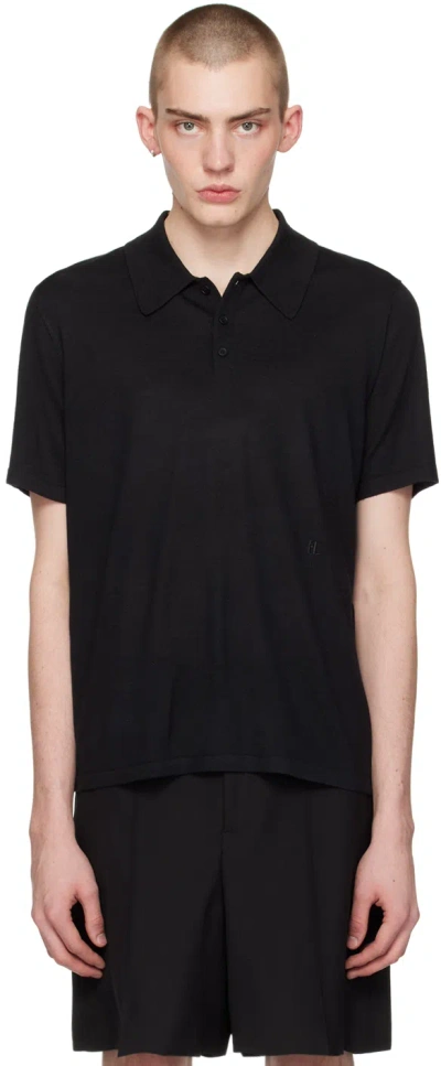 Helmut Lang Black Slim Polo In Black - 001