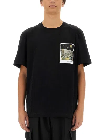 Helmut Lang Man T-shirt Black Size M Cotton