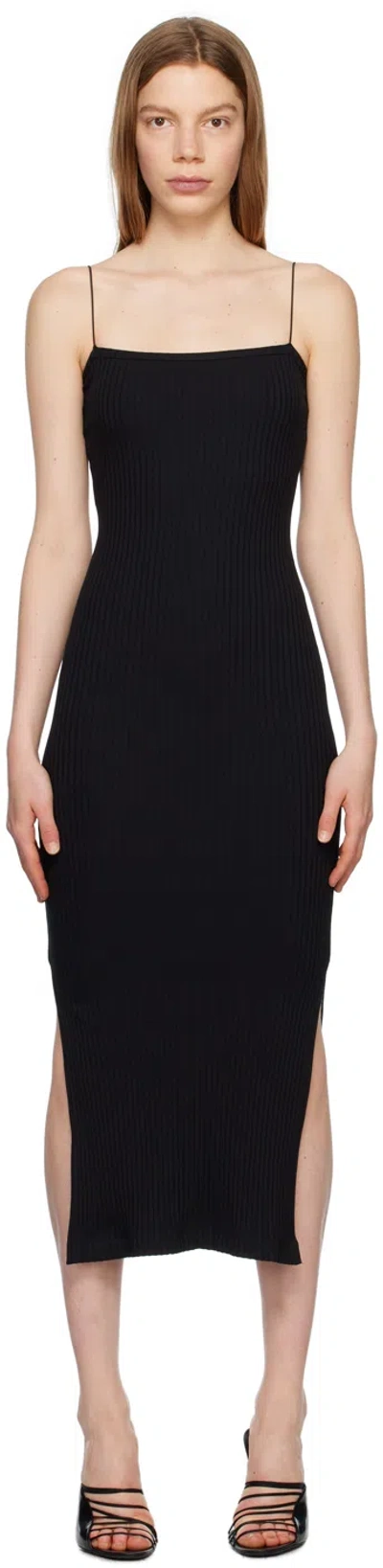 Helmut Lang Black Tank Maxi Dress In Black - 001