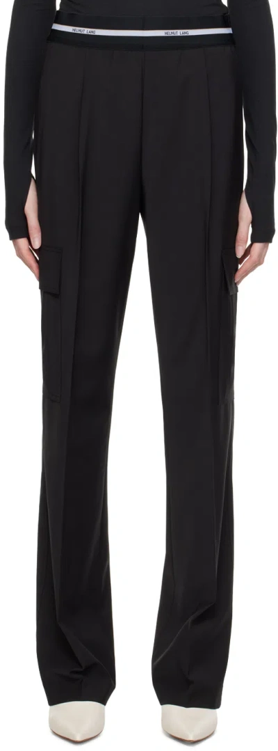 Helmut Lang Jersey Wide-leg Pants In Black - 001