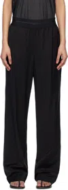 Helmut Lang Tapered Wool Twill Straight Leg Pants In Black - 001