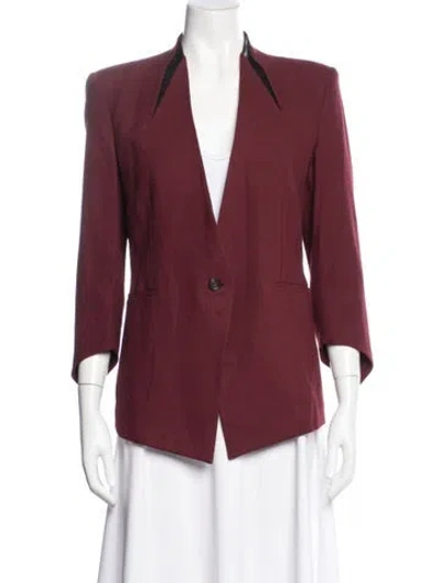 Pre-owned Helmut Lang Blazer In Burgundy