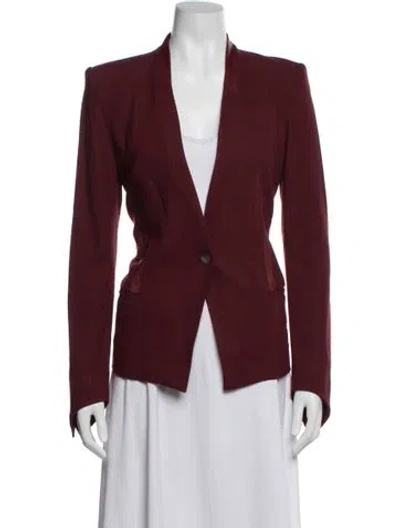 Pre-owned Helmut Lang Blazer In Burgundy