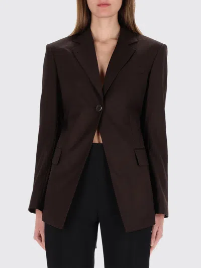 HELMUT LANG JACKET HELMUT LANG WOMAN COLOR BROWN,H74114032