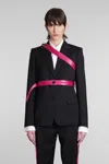 Helmut Lang Single-breasted Seatbelt Blazer In Black