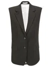 Helmut Lang Vest With Peaked Lapels In Black