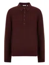 Helmut Lang Block Polo Jumper In Brown