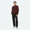 Helmut Lang Block Polo Sweater In Burgundy