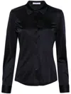 Helmut Lang Classic-collar Jersey Shirt In Blue