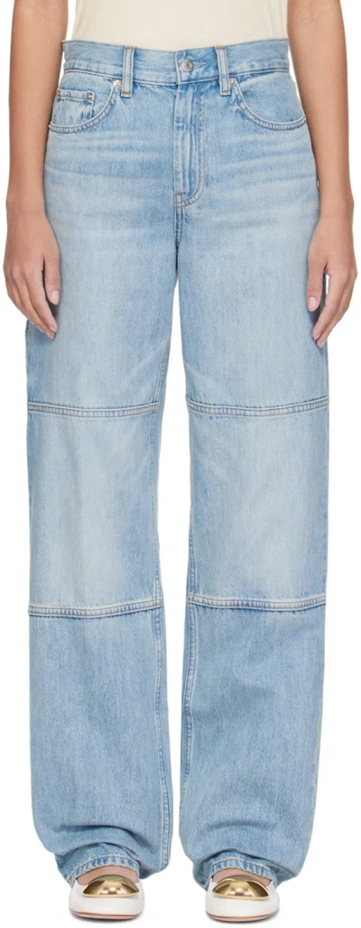 Helmut Lang Blue Carpenter Jeans In Light Indigo