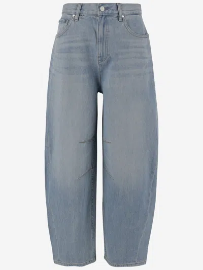 HELMUT LANG BLUE COTTON COCOON JEANS