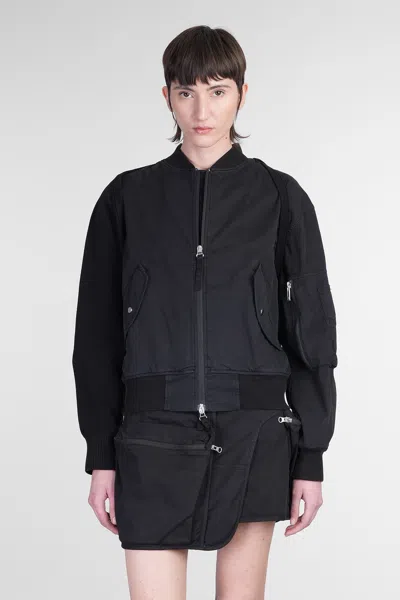 Helmut Lang Bomber In Black Cotton
