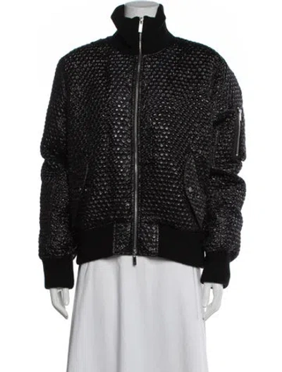 Pre-owned Helmut Lang Bomber Jacket In Black/metallic