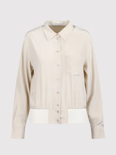 Helmut Lang Bomber Shirt In Weiss