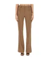 Helmut Lang Vent Wool Blend Bootcut Pants In Brown