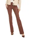 Helmut Lang Brown Bootcut Leather Pants In Brown