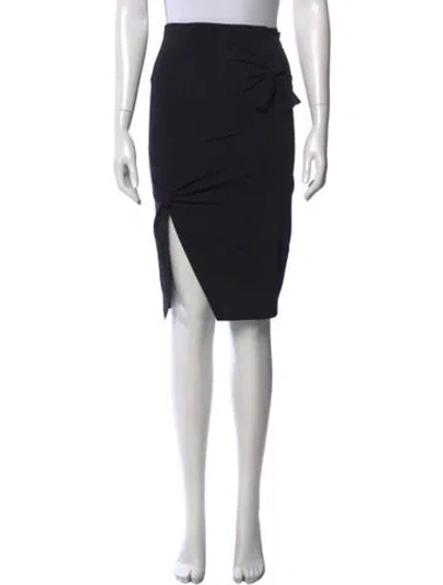 Pre-owned Helmut Lang Bow Accents Midi Length Skirt In Black