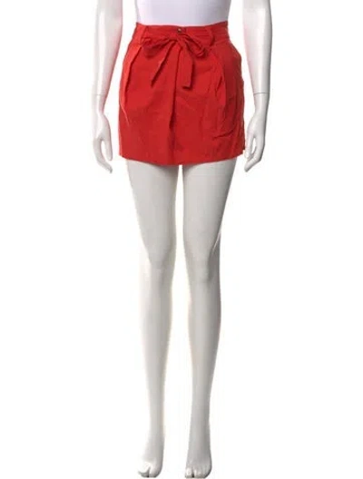 Pre-owned Helmut Lang Bow Accents Mini Skirt In Red