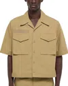 Helmut Lang Boxy Field Shirt In Warm Khaki