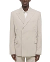 HELMUT LANG BOXY RELAXED FIT DOUBLE BREASTED SUIT JACKET