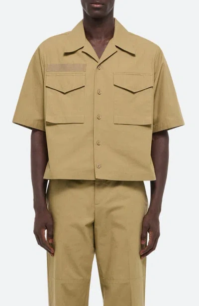 Helmut Lang Boxy Field Shirt In Brown