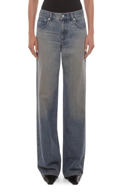 Helmut Lang Wardrobe High Rise Jeans In Medium Tinted Blue