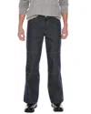 Helmut Lang Wide Leg Zip Carpenter Jeans In Raw Indigo In Blue