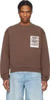 Helmut Lang Brown Brooklyn Postcard Sweatshirt In Brick