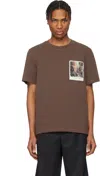 Helmut Lang Brown Downtown Postcard T-shirt In Brick - N22