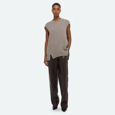 Helmut Lang Brushed Sweater Vest In Gray