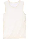 Helmut Lang Bubble Cotton Tank Top In Neutrals