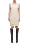 Helmut Lang Bubble Hem Cotton Dress In Neutral