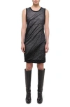 Helmut Lang Sheer-overlay Cotton Minidress In Black