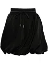 Helmut Lang Drawstring Bubble Mini Skirt In Black