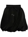 Helmut Lang Drawstring Bubble Mini Skirt In Black