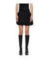 Helmut Lang Drawstring Bubble Mini Skirt In Black