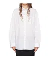 Helmut Lang Buckle Long-sleeved Shirt In White