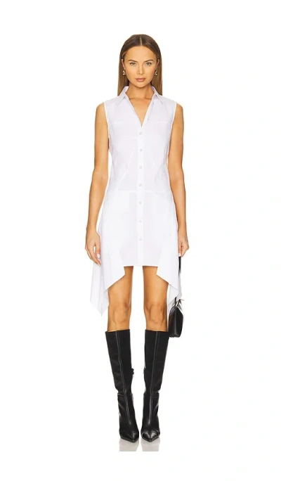 Helmut Lang Bustier Dress In White
