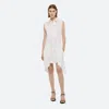 Helmut Lang Bustier Asymmetric Sleeveless Dress In White