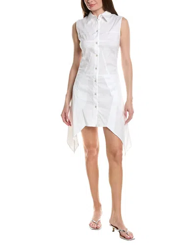 Helmut Lang Bustier Shirtdress In White