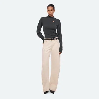 Helmut Lang Button Turtleneck In Forest Night