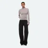 Helmut Lang Button Turtleneck In Light Grey