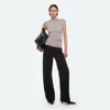 Helmut Lang Button Turtleneck Tank In Light Grey