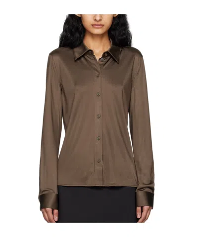 Helmut Lang Button-up Shirt In Brown