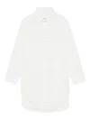 Helmut Lang Long-sleeve Cotton Shirtdress In White