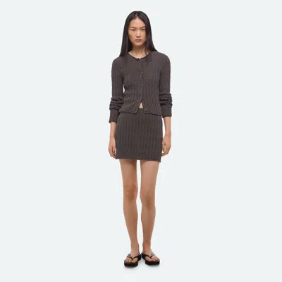 Helmut Lang Cable Mini Skirt In Gray